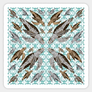 Flotilla of Sea Turtles III Sticker